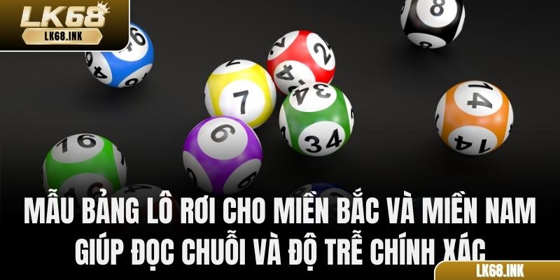 Mẫu bảng lô rơi cho Miền Bắc và Miền Nam giúp đọc chuỗi và độ trễ chính xác