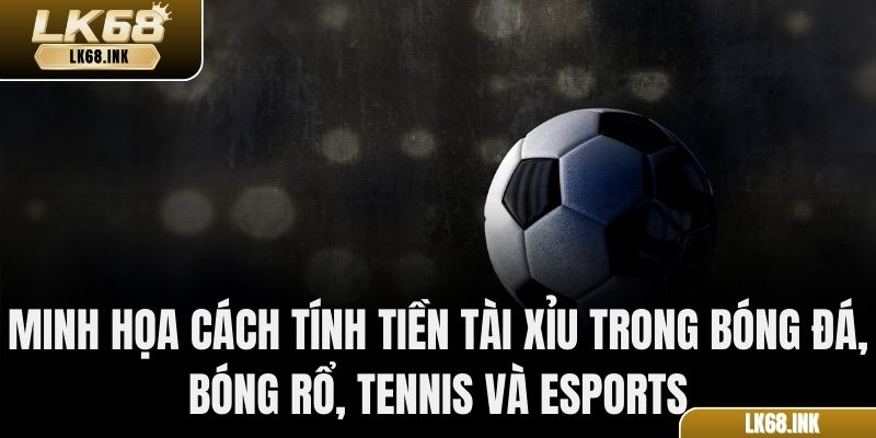 Minh họa cách tính tiền Tài Xỉu trong bóng đá, bóng rổ, tennis và eSports