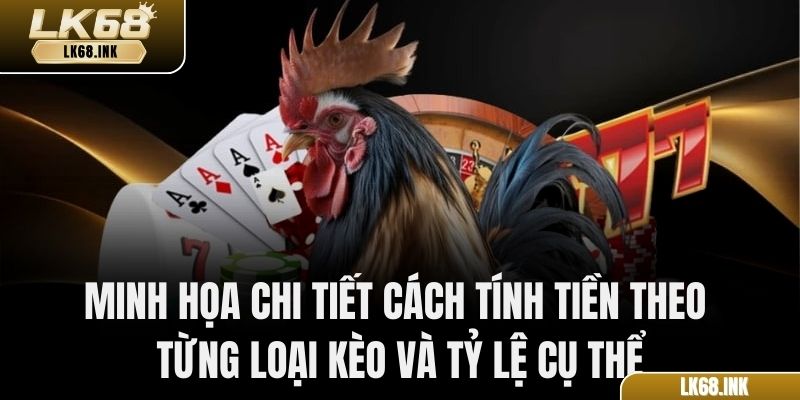 Minh họa chi tiết cách tính tiền theo từng loại kèo và tỷ lệ cụ thể
