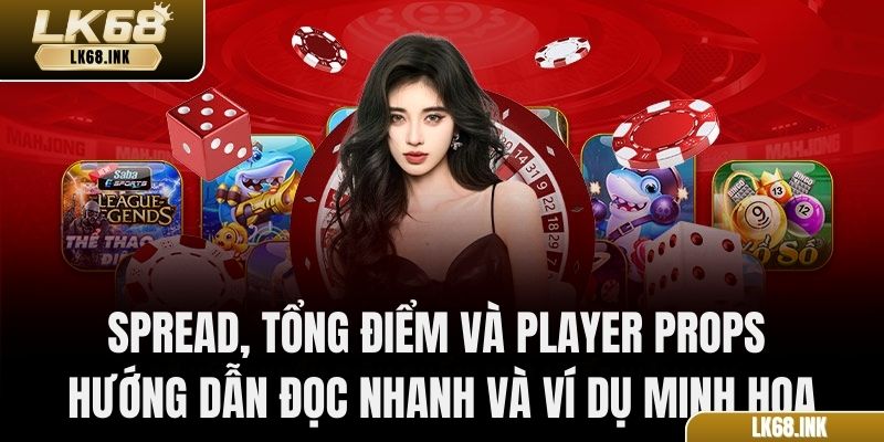 Spread, tổng điểm và player props – hướng dẫn đọc nhanh và ví dụ minh họa